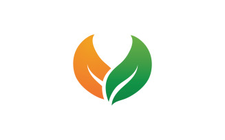 Eco Leaf Green Energy Logo Vector V7