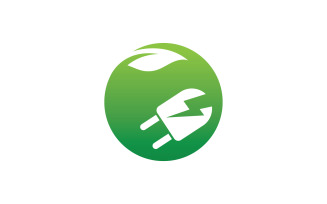 Eco Leaf Green Energy Logo Vector V8