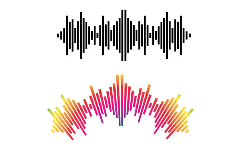 Sound Wave Music Equalizer Logo Vector V20 Logo Template