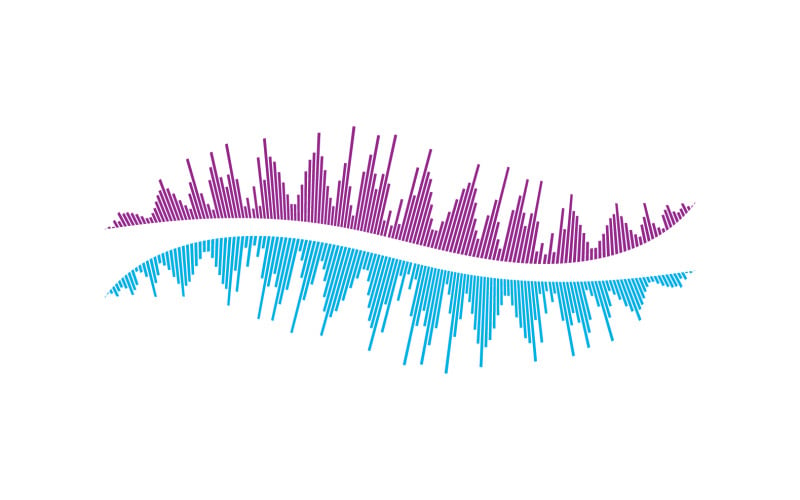 Sound Wave Music Equalizer Logo Vector V30 Logo Template