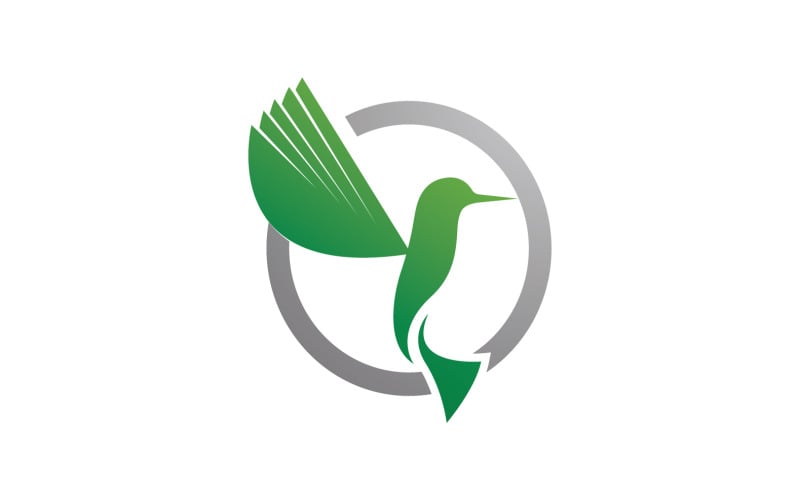 Bummingbird Fly Animal Logo Vector V5 Logo Template