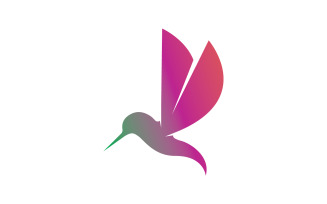 Bummingbird Fly Animal Logo Vector V9