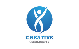 Creative People Team Group Community Logo V10