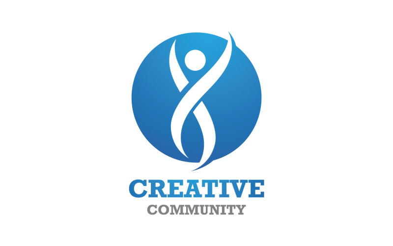 Creative People Team Group Community Logo V10 Logo Template