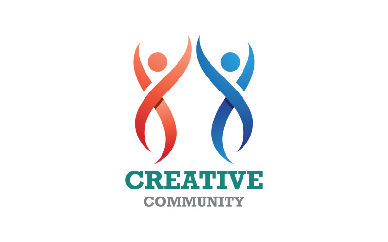 Creative People Team Group Community Logo V13 Logo Template