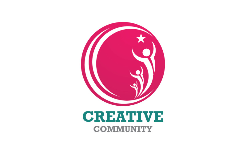 Creative People Team Group Community Logo V15 Logo Template