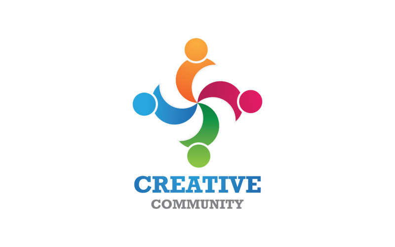 Creative People Team Group Community Logo V17 Logo Template