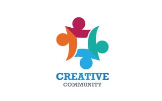 Creative People Team Group Community Logo V21