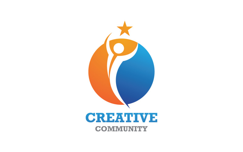 Creative People Team Group Community Logo V23 Logo Template