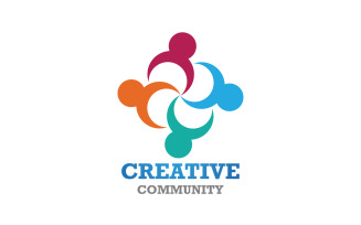 Creative People Team Group Community Logo V25