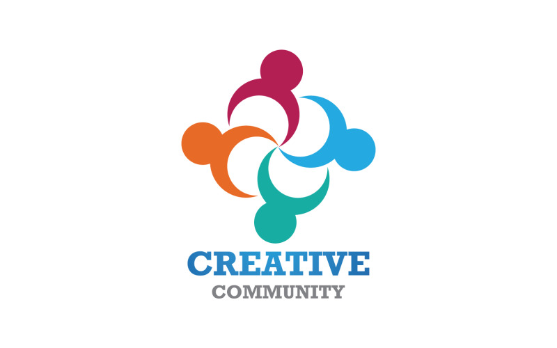 Creative People Team Group Community Logo V25 Logo Template