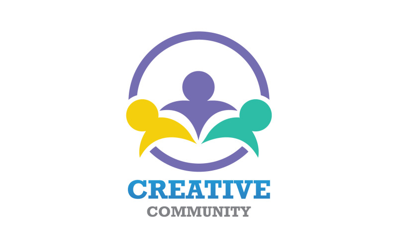 Creative People Team Group Community Logo V26 Logo Template
