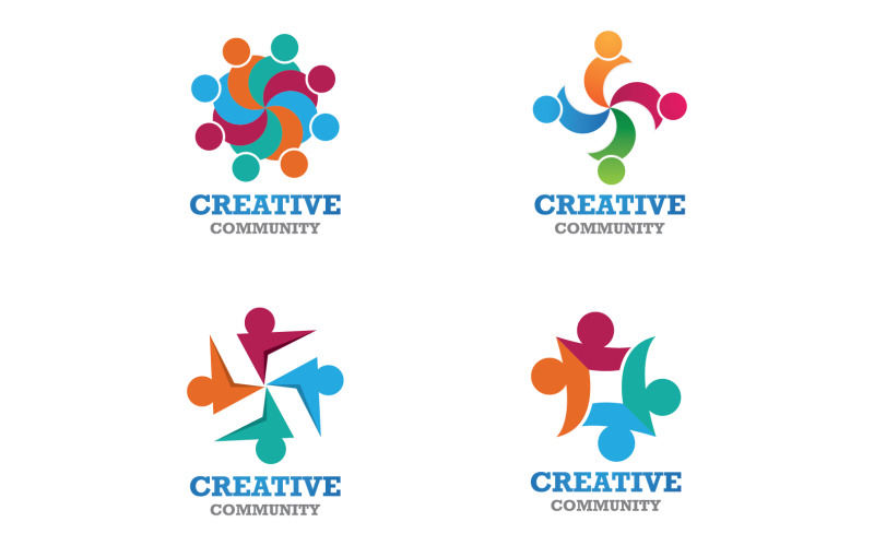 Creative People Team Group Community Logo V31 Logo Template