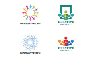 Creative People Team Group Community Logo V35