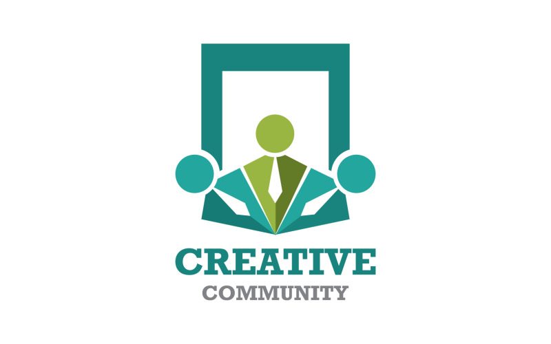 Creative People Team Group Community Logo V3 Logo Template
