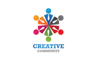 Creative People Team Group Community Logo V8