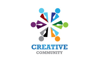 Creative People Team Group Community Logo V9