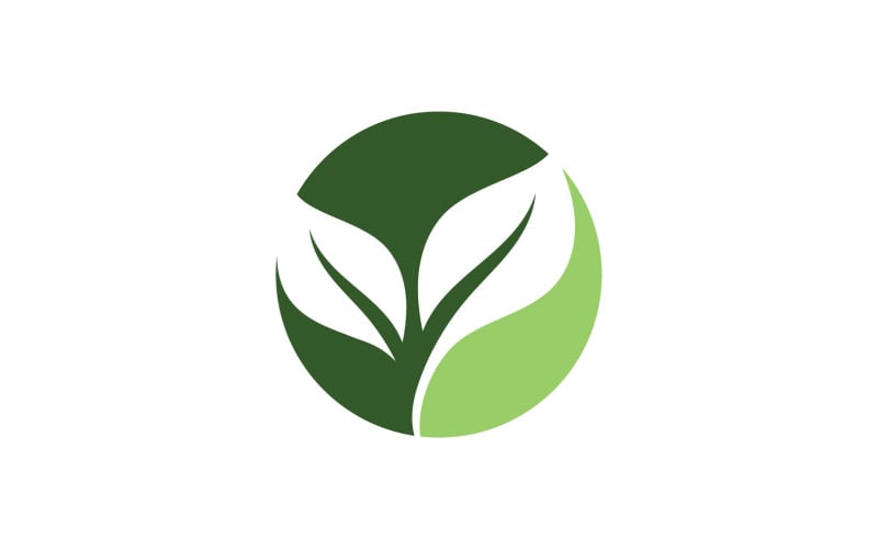Eco Leaf Green Energy Logo Vector V36 Logo Template