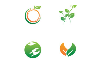 Eco Leaf Green Energy Logo Vector V43