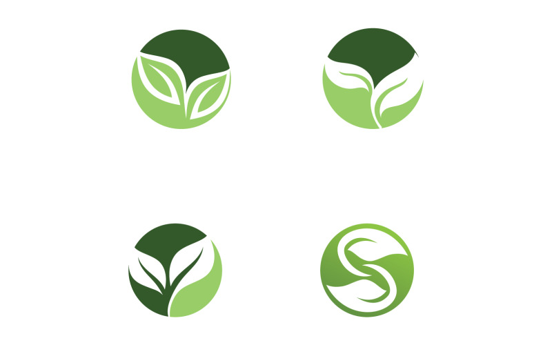 Eco Leaf Green Energy Logo Vector V46 Logo Template