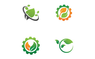 Eco Leaf Green Energy Logo Vector V48