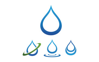 Water Drop Nature Logo Vector V8