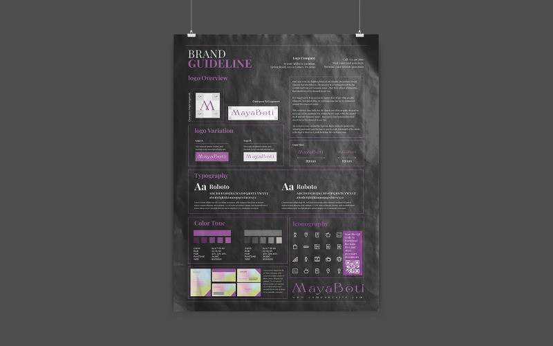 A3 Brand Style Guideline poster Corporate Identity