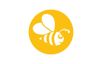 Bee Honeycomb Logo Animal Vector V14