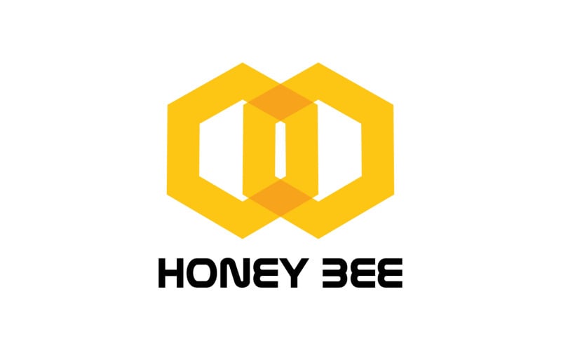 Bee Honeycomb Logo Animal Vector V16 Logo Template