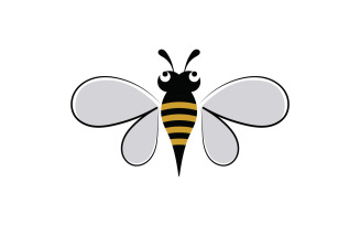 Bee Honeycomb Logo Animal Vector V1