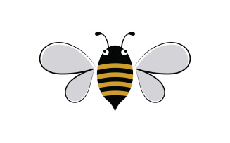Bee Honeycomb Logo Animal Vector V2