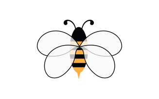 Bee Honeycomb Logo Animal Vector V3