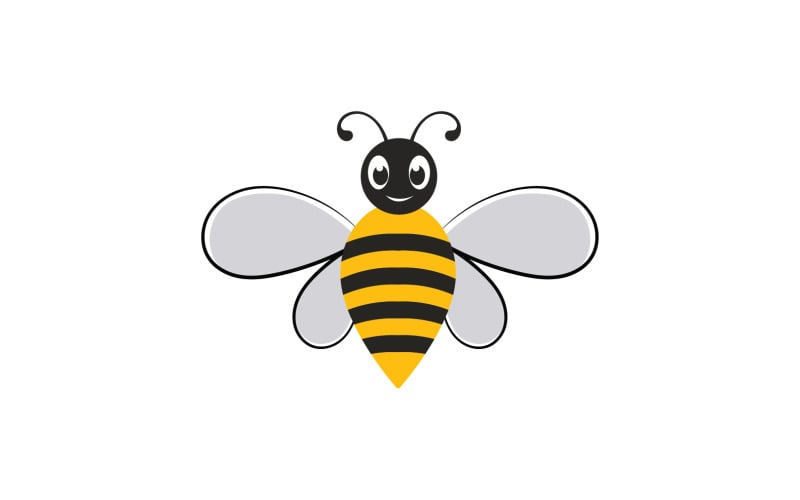 Bee Honeycomb Logo Animal Vector V5 Logo Template