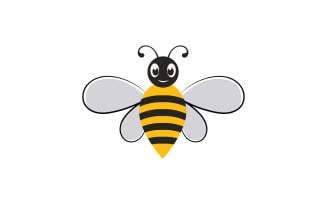 Bee Honeycomb Logo Animal Vector V5