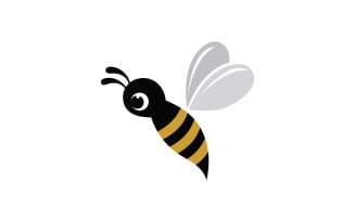 Bee Honeycomb Logo Animal Vector V6