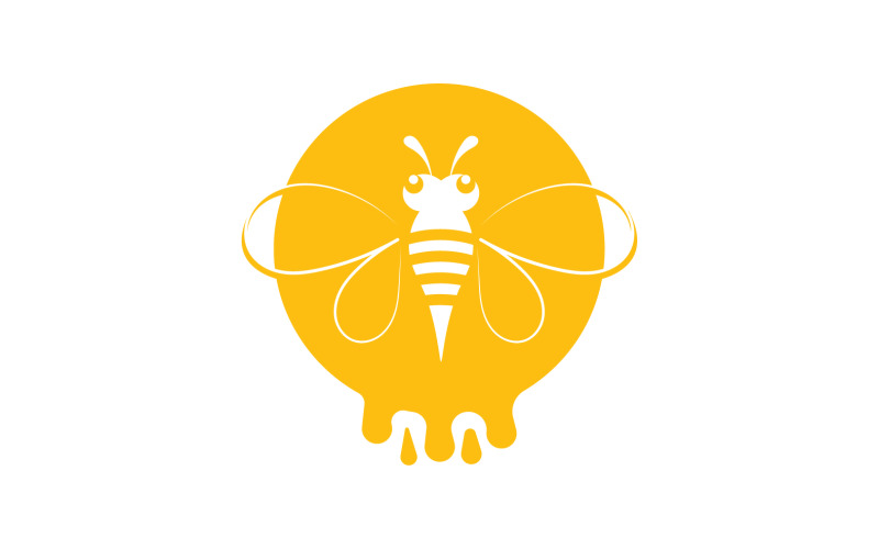 Bee Honeycomb Logo Animal Vector V7 Logo Template
