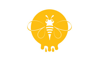 Bee Honeycomb Logo Animal Vector V7