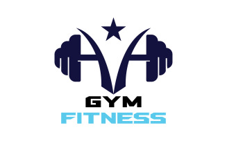 Gym Fitness Logo Sport Vector V13