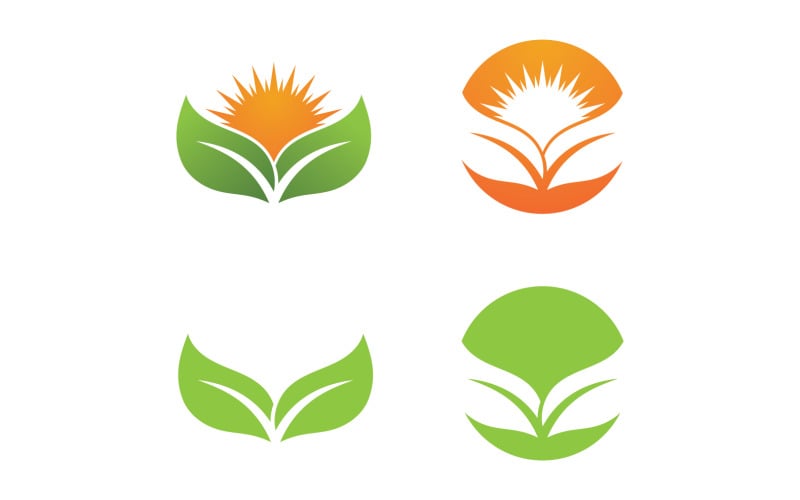 Leaf Eco Green Nature Logo Vector V12 Logo Template