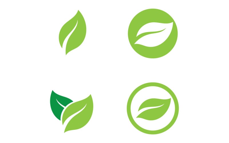 Leaf Eco Green Nature Logo Vector V14 Logo Template