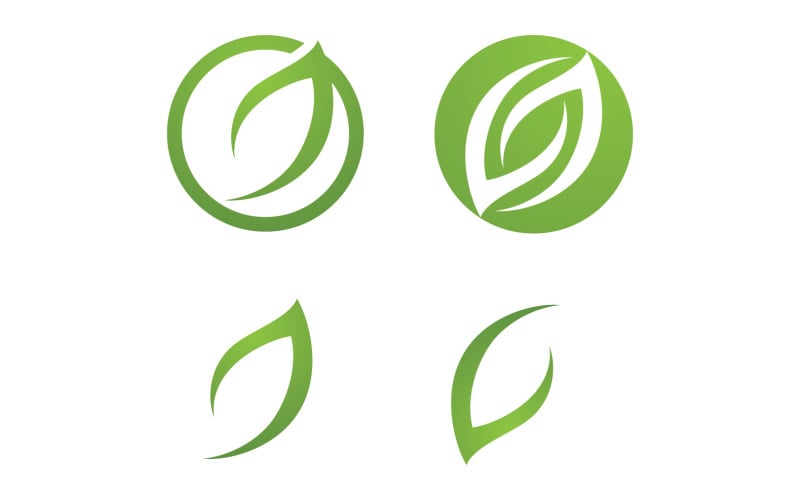 Leaf Eco Green Nature Logo Vector V18 Logo Template