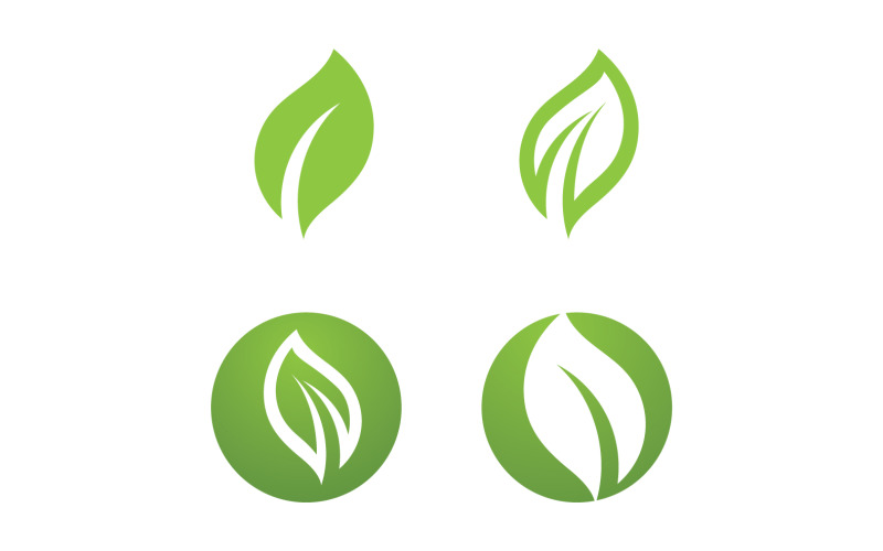 Leaf Eco Green Nature Logo Vector V2 Logo Template
