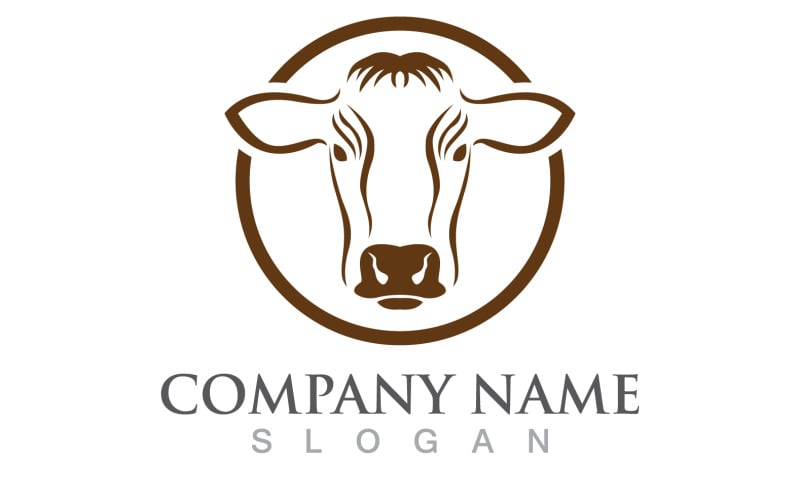Cow Animal Logo And Symbol Vector V2 Logo Template