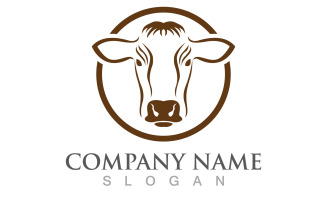 Cow Animal Logo And Symbol Vector V2