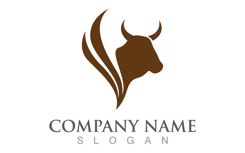 Cow Animal Logo And Symbol Vector V5 Logo Template