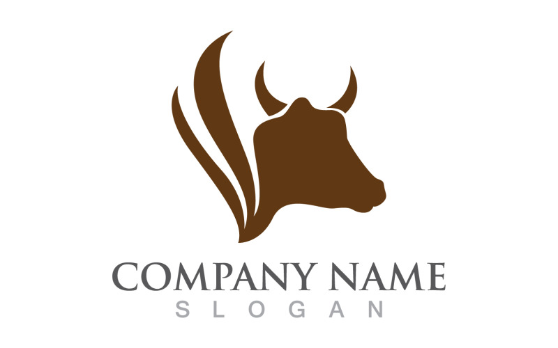 Cow Animal Logo And Symbol Vector V9 Logo Template