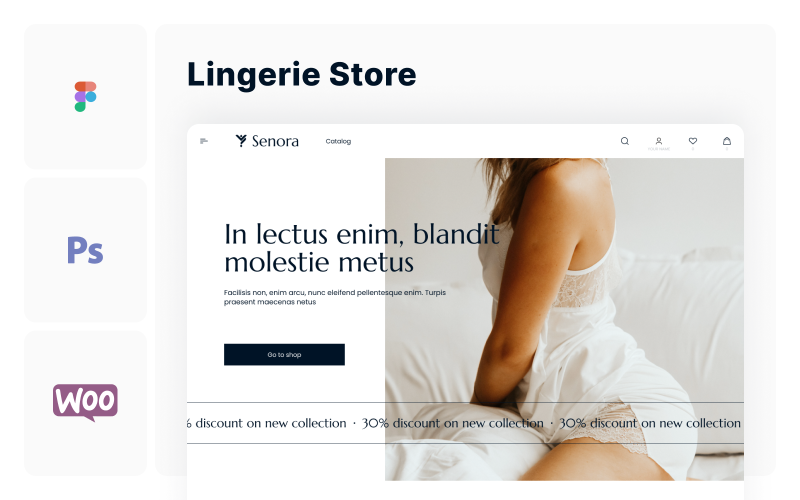 Senora — Lingerie Online Store WooCommerce Template UI Element