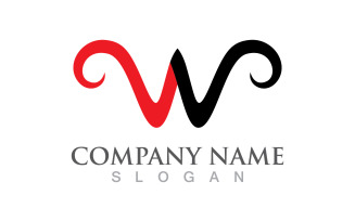 W Letter Logo And Symbol V7