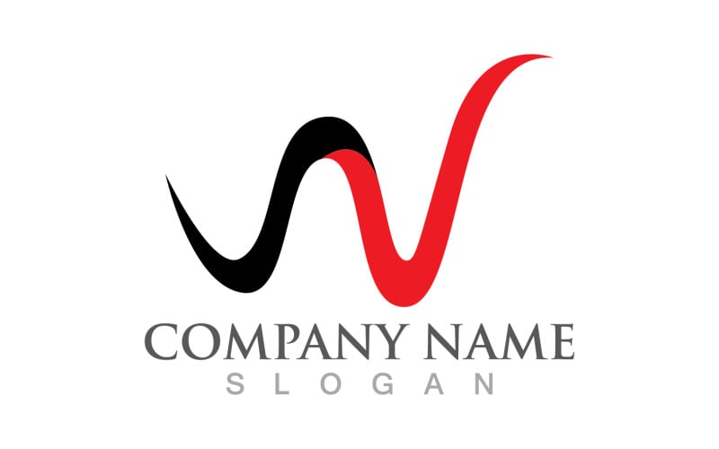 W Letter Logo And Symbol V8 Logo Template