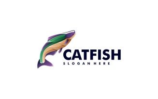 Catfish Gradient Colorful Logo
